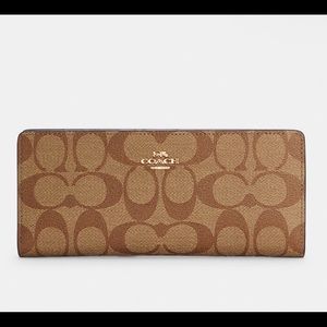 Authentic Slim Wallet In Signature Canvas